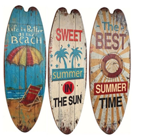 P1 Surfboard Timber Signs 3 Pack