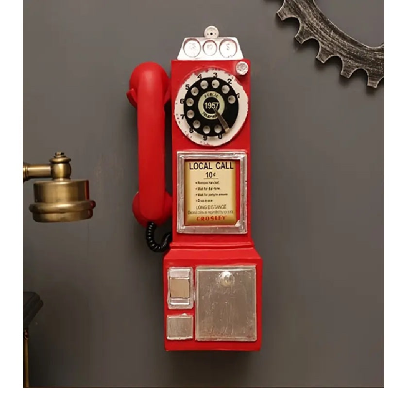P114 Vintage Red Telephone