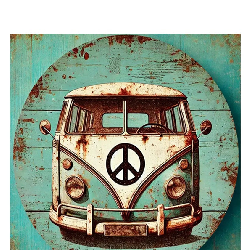 P129 Vintage VW Combi Van Metal sign