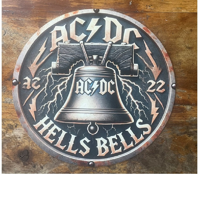 P139 AC/DC Hells Bells Metal Sign