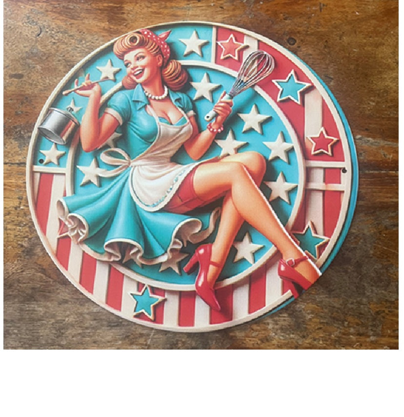 P142 Vintage 50's Metal sign
