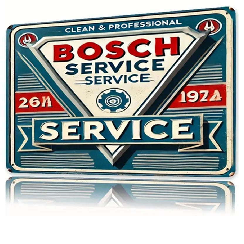 P158 Vintage Bosch Metal Sign