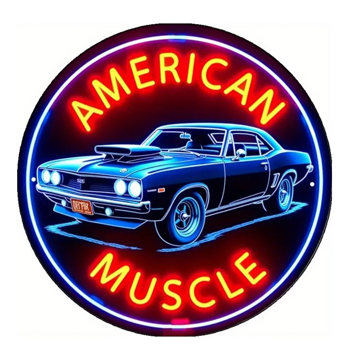 P16 American Muscle Car Metal Sign