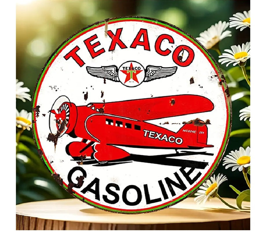 P164 Vintage Texaco Aviation Metal Sign