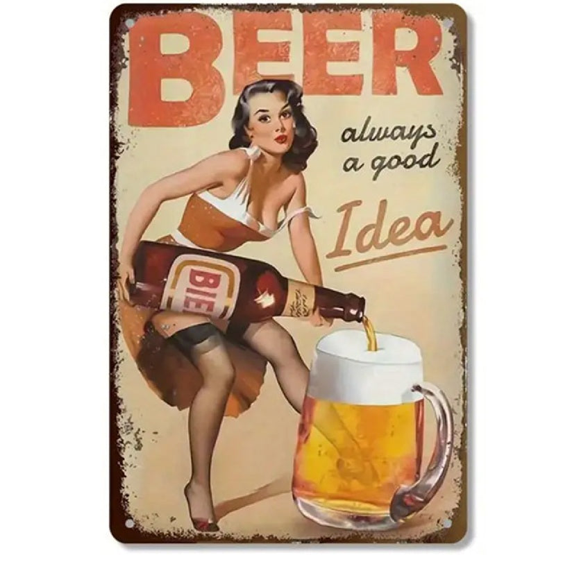 P173 Vintage Beer Metal Sign
