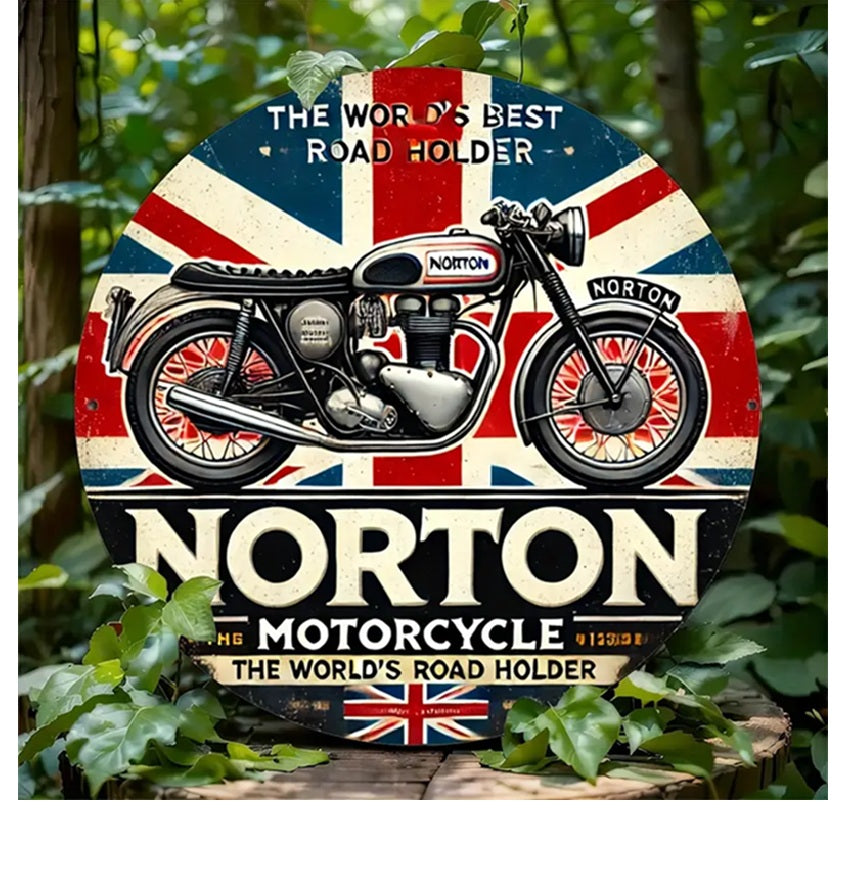 P178 Vintage Norton Motorcycle Metal Sign