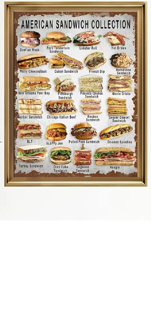 P179 Vintage American Classic Sandwich Metal Sign