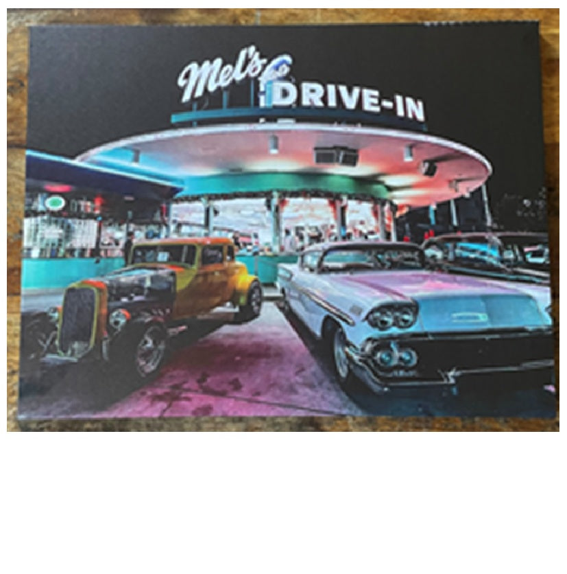 P183 Retro 50's Drive In Dinner Canvas Print