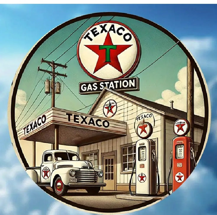 P20 Vintage Texico Gas Station Metal Sign
