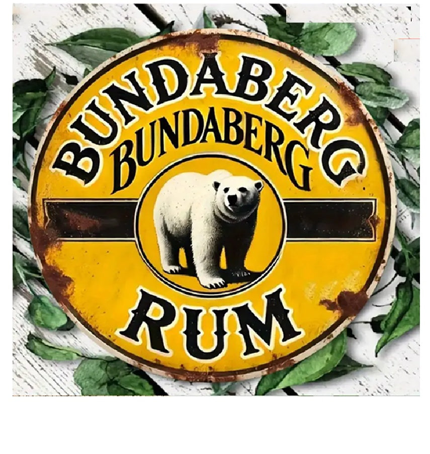 P202 Vintage Bundaberg Rum Metal Sign
