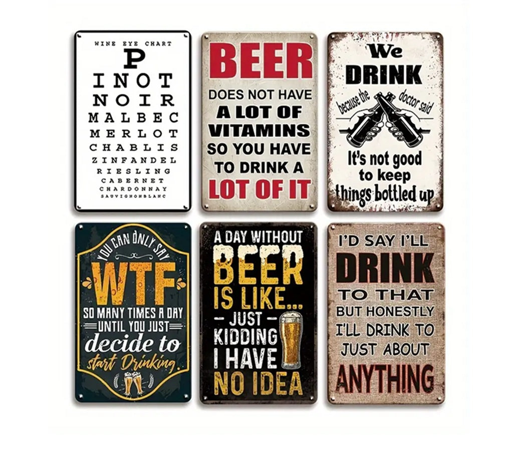 P206 6 Pack Drinking Signs