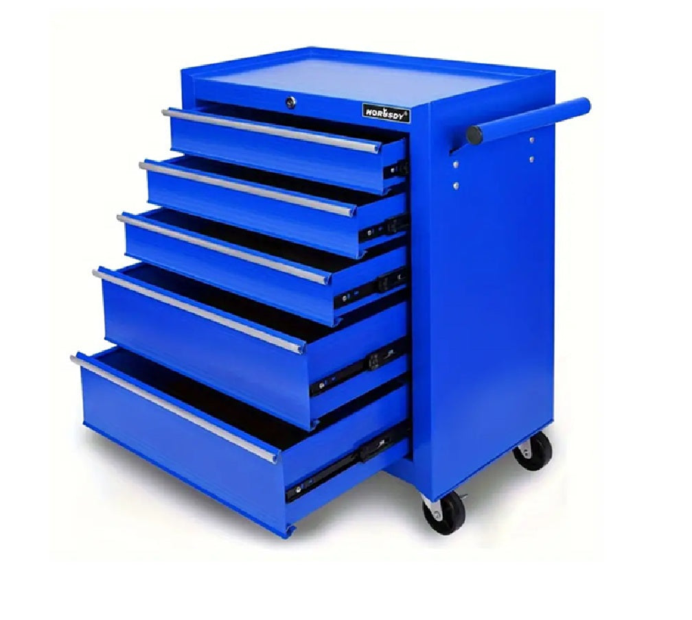 P208 5 Drawer Tool Roll Cabinet Blue