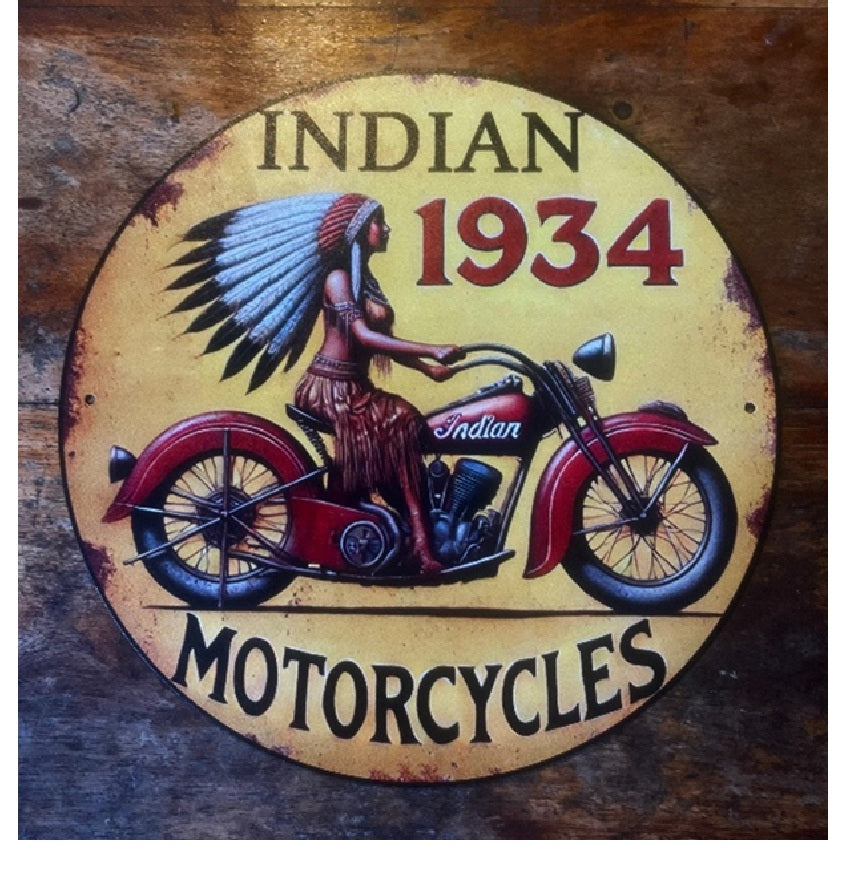 P244 Vintage India Motorcycles sign