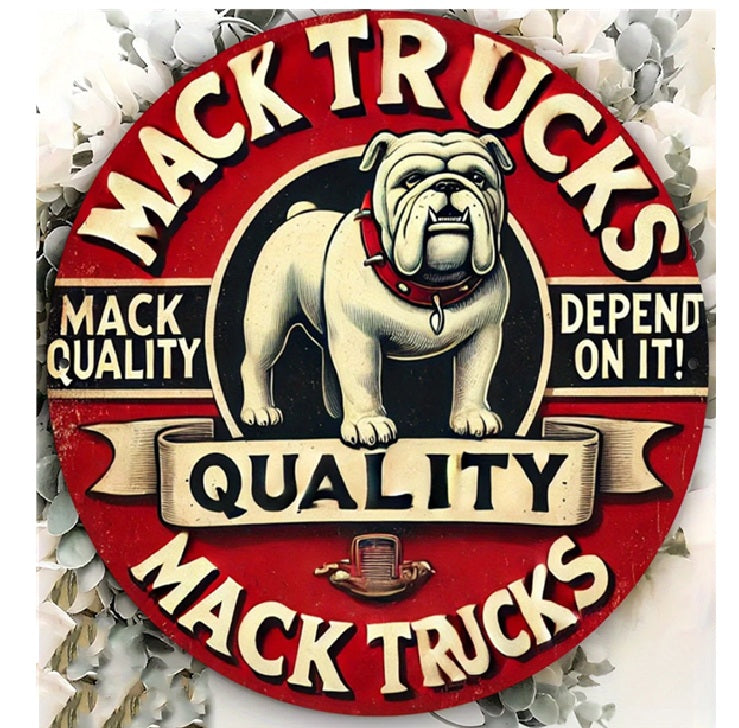 P29 Vintage Mack Trucks Metal Sign