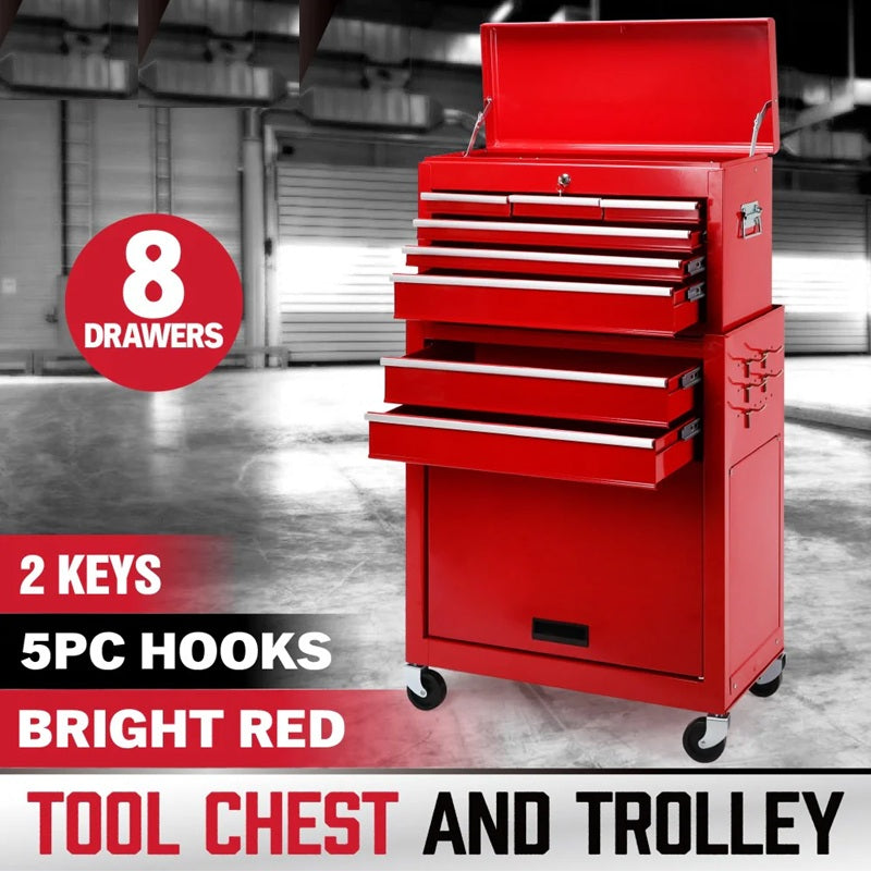P300 8 Drawer Tool Cabinet Red