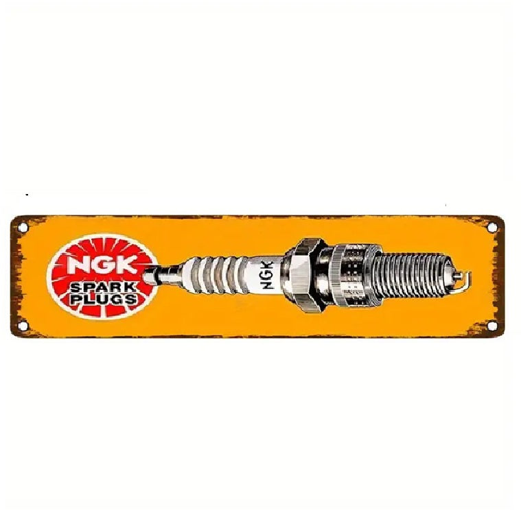 P41 Vintage NGK Spark Plug Metal Sign
