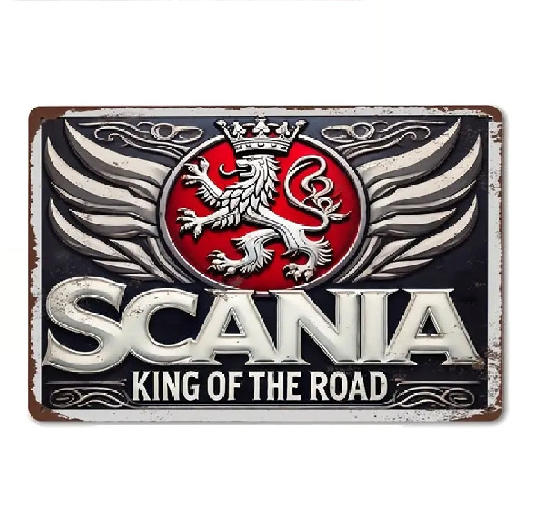 P47 Vintage Scania Truck Metal Sign