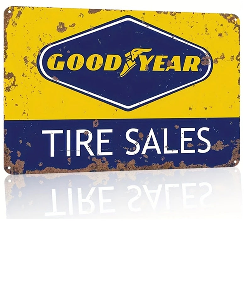 P56 Vintage Goodyear Tire Metal Sign.