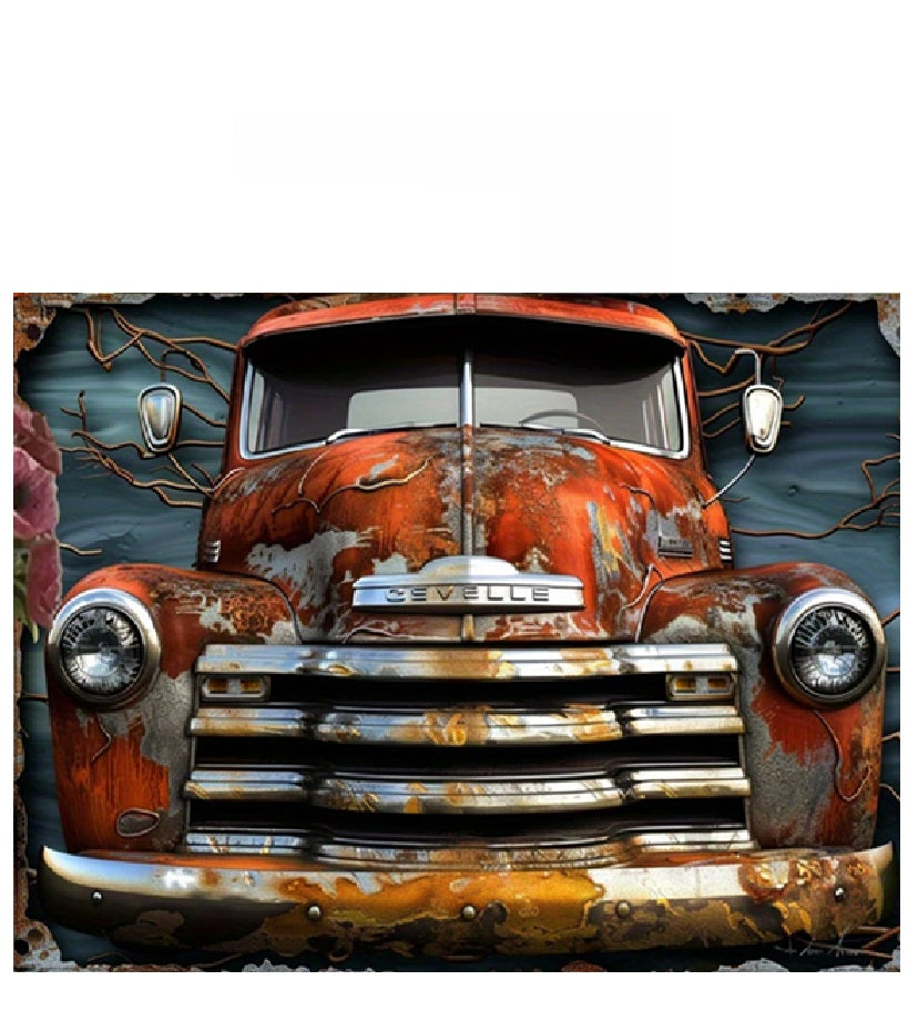 P77 Vintage Truck Metal Sign