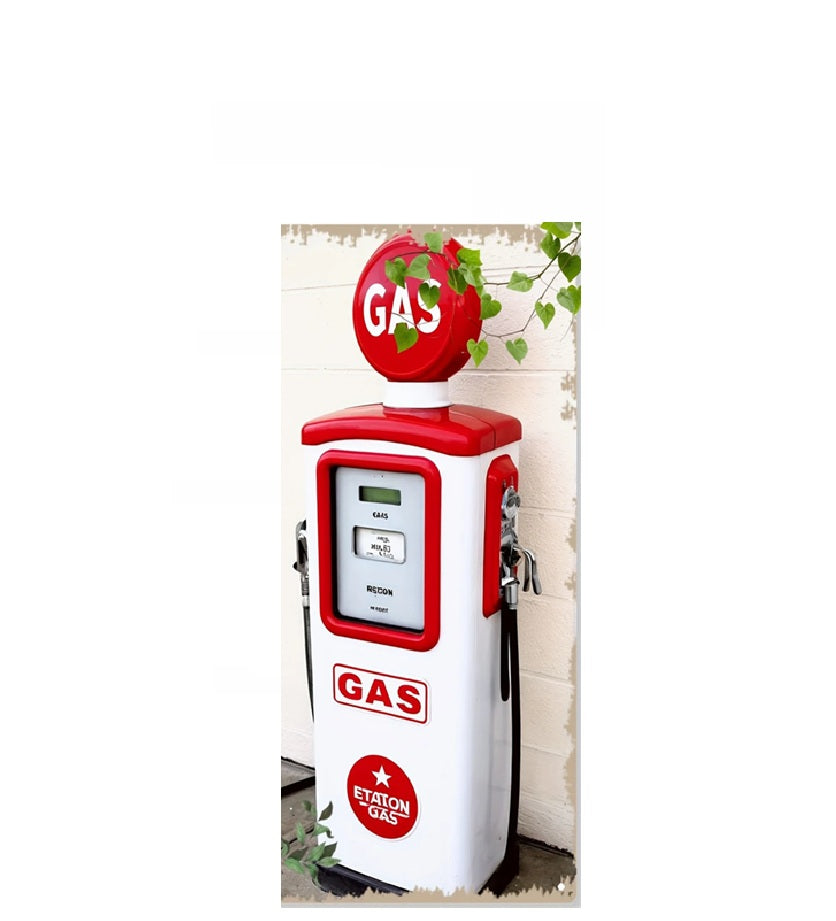 P78 Vintage Etaton Globe Gas Pump Metal Sign
