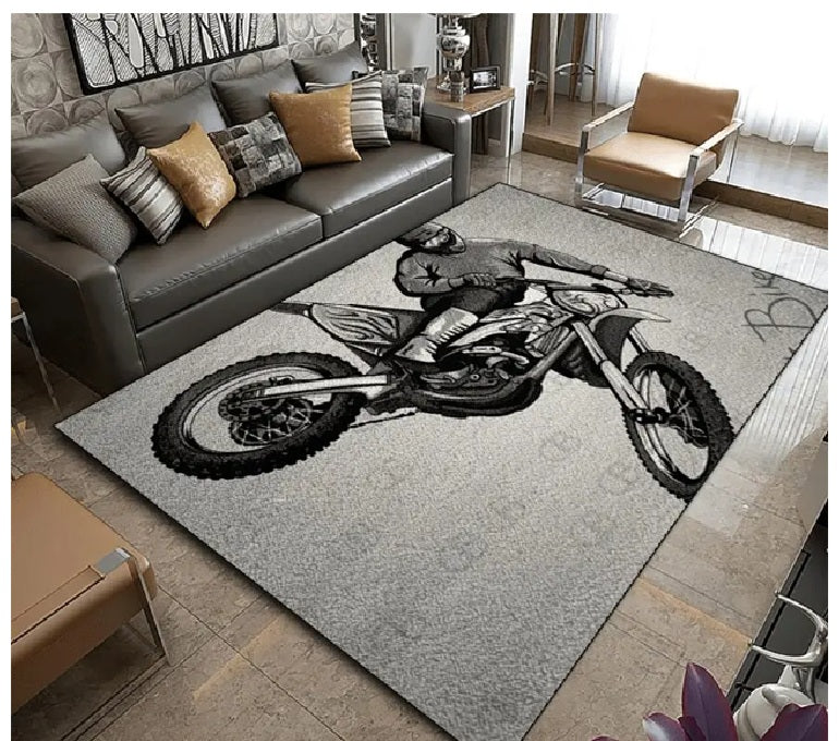 P9 Motor Cross Carpet Rug 160 cm x 120 cm