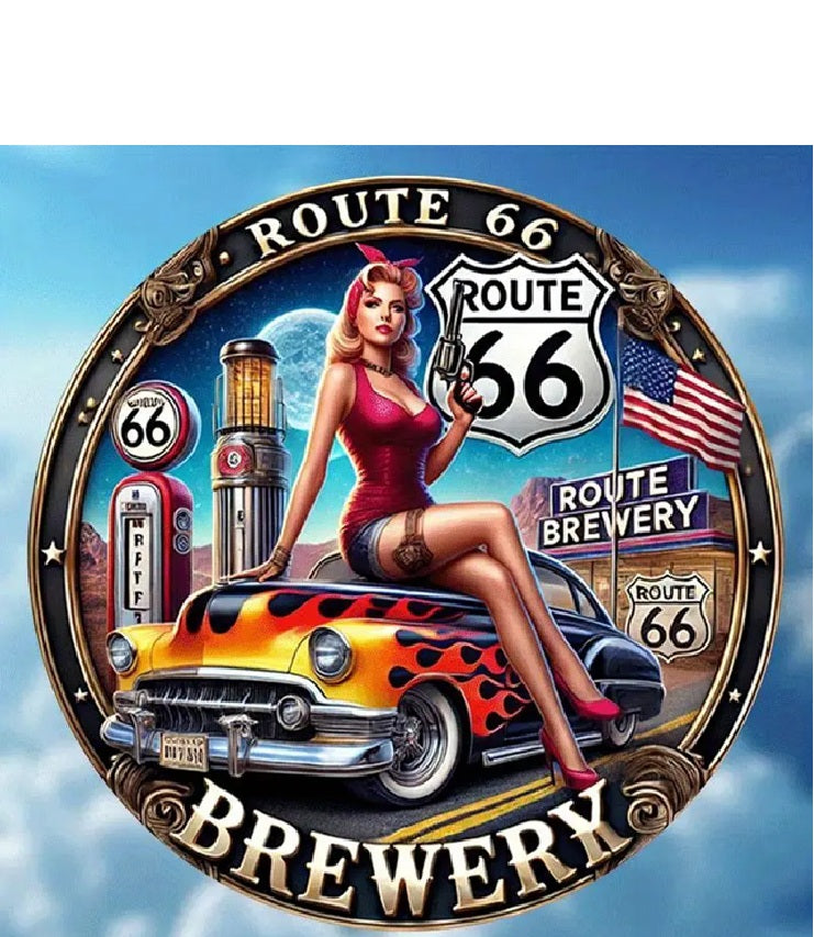 P62 Vintage Route 66 Metal Sign