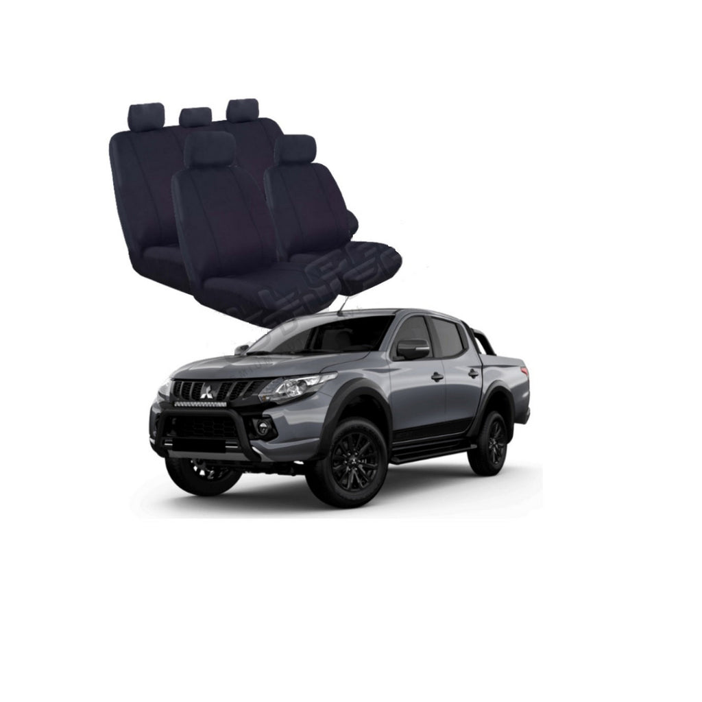 Mitsubishi Triton MQ MR 01/2015 - Current Canvas Seat Cover Double Cab