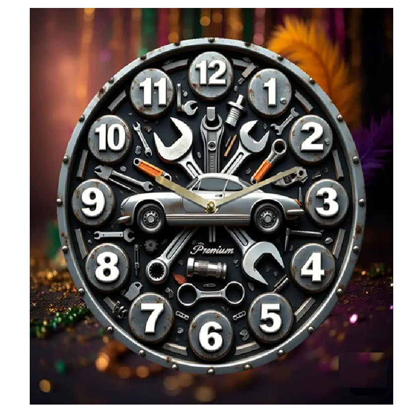 P101 Vintage Euro Car Clock