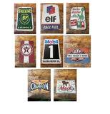 P105 8 Pack Vintage Gasoline Signs