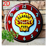 P118 Vintage Shell Gasoline Clock