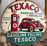 P12 Vintage Texaco Gasoline Metal Sign