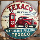 P12 Vintage Texaco Gasoline Metal Sign