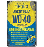 P124 Vintage WD40 Metal Sign