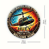 P14 Vintage Huey Helicopter Sign