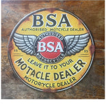 P140 Vintage BSA Motorcycle Metal Sign