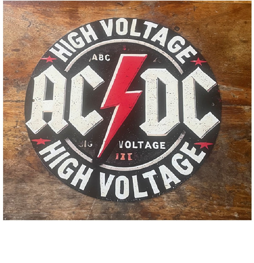 P141 AC/DC High Voltage Metal Sign