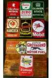 P157 9 Pack Vintage Gasoline Metal Signs