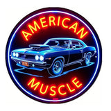 P16 American Muscle Car Metal Sign
