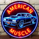 P16 American Muscle Car Metal Sign