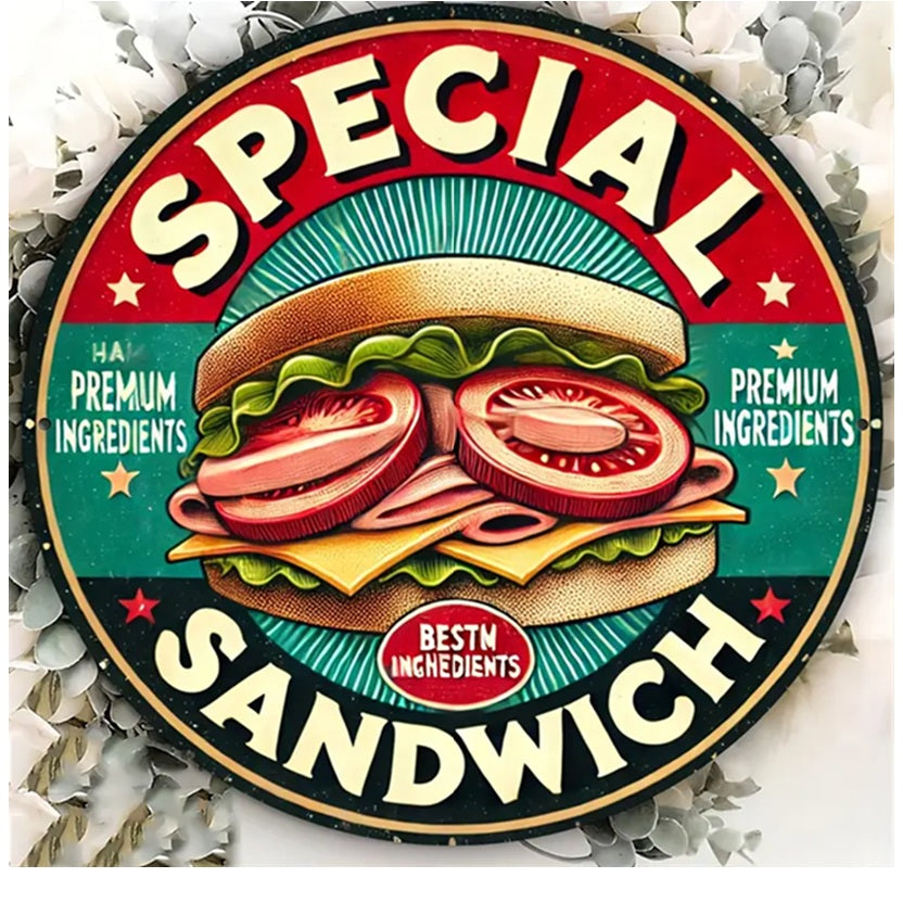 P160 Vintage Sandwich Metal Sign
