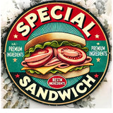 P160 Vintage Sandwich Metal Sign