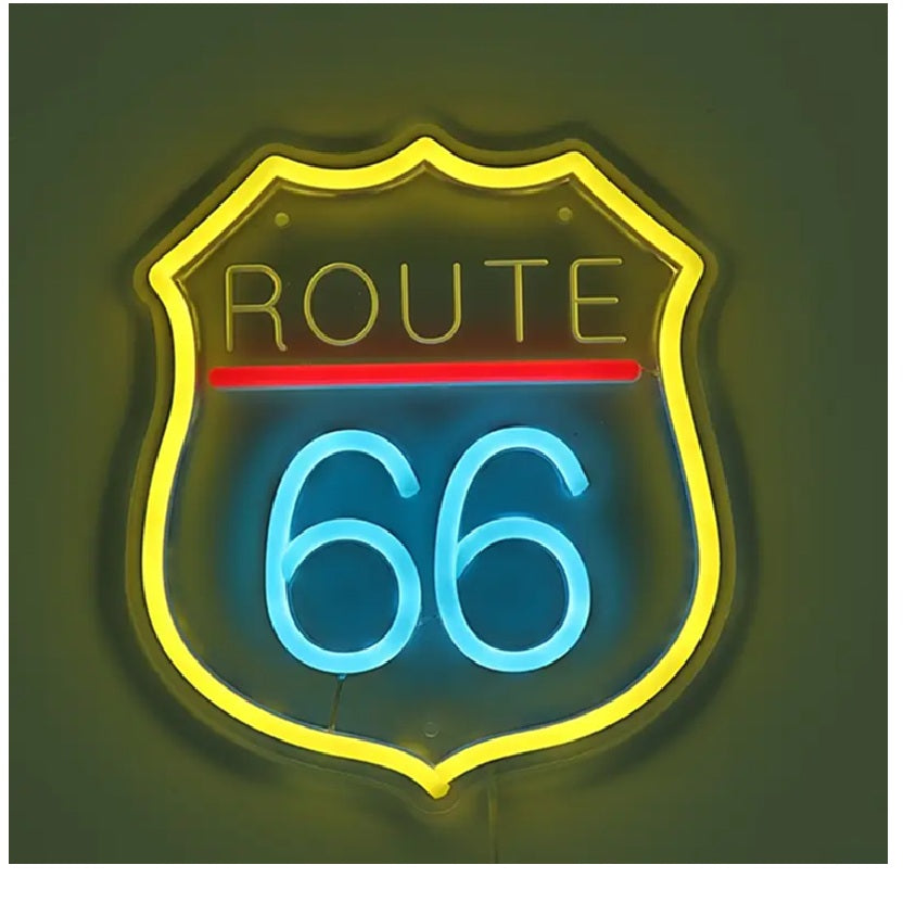 P162 Route 66 Neon Sign