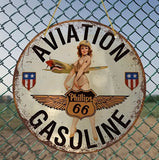 P172 Vintage Phillips Gasoline Aviation Girl