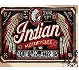 P18 Vintage Indian Motor Cycle Metal sign