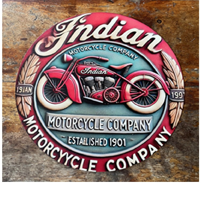 P185 Vintage India Motorcycle Metal Sign