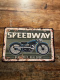 P186 6 Pack Vintage Motor Racing Metal Signs