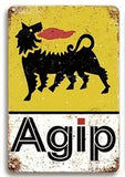 P211 6 Pack Vintage Gasoline Meta Signs