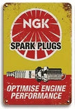 P211 6 Pack Vintage Gasoline Meta Signs