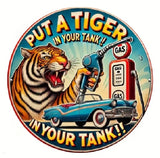 P24 Vintage Tiger Gasoline Metal Sign