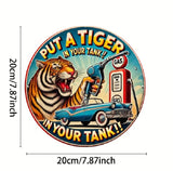 P24 Vintage Tiger Gasoline Metal Sign